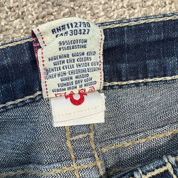 Y2K True Religion Women's Lowrise Straight Leg Jeans Size 27 - Picture 3 of 9